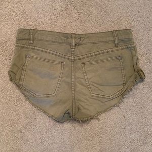 Free People Shorts - Free People Olive Denim Cut Off Shorts Free People Shorts - Free People Olive Denim Cut Off Shorts